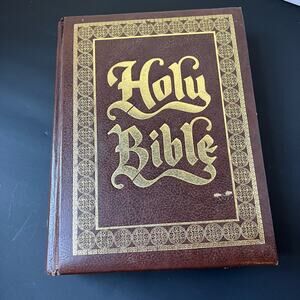 Vintage Crusade Holy Bible King James L Family Altar Edition 11” Leather